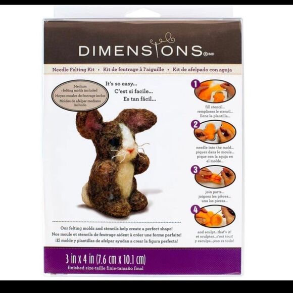 NIB Rabbit Needle Felting Kit - Picture 1 of 5
